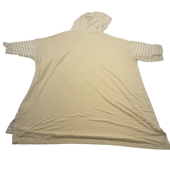 Sunday Women's Size Small Top Hoodie Striped Yellow White Preowned - Picture 2 of 14